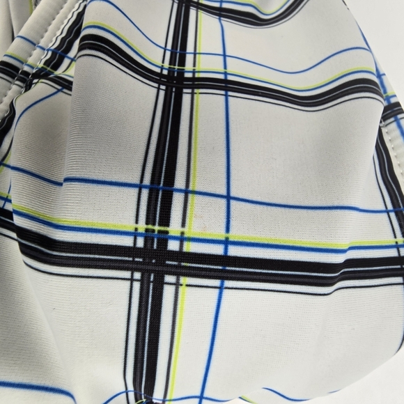 HURLEY Y2K Swim Suit Strapless Bikini Scrunch Butt White Multicolor Women Size M - Picture 7 of 13